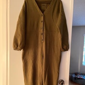 Lounge jumpsuit by Madewell- olive green